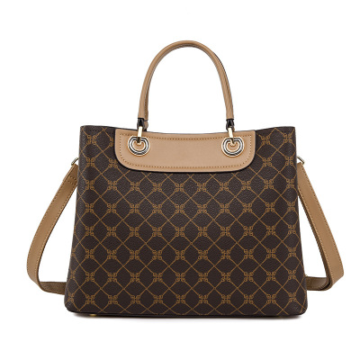 Ceba2022新款女包感轻奢大容量女托特包软皮通勤印花女士手提包