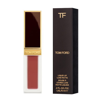 Tom Ford汤姆福特 TF口红 TF黑金哑光丝绒白管镜面液体唇釉 6ML 黑金哑光121#气质奶咖