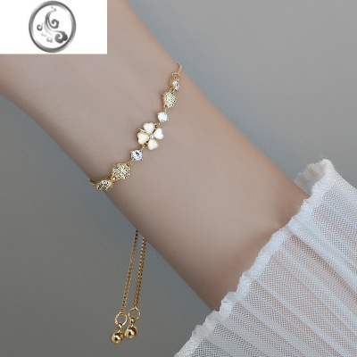 JiMi四叶草手链女ins小众设计冷淡风高级感手饰2023年新款潮闺蜜礼物