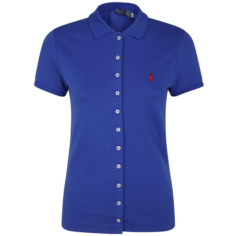 Polo Ralph Lauren女士弹力短袖Polo衫透气舒适百搭套头针织衫