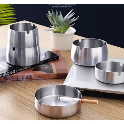 不锈钢烟灰缸-高款大号