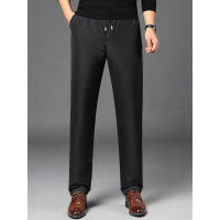 羽绒丝裤男士外穿休闲裤户外防风加厚中老年宽松保暖男士棉裤