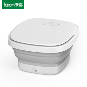 泰昌泡脚桶家用足浴盆养生恒温加热防漏电洗脚盆智能按摩多功能B1 TC-06ICB1青色 白色