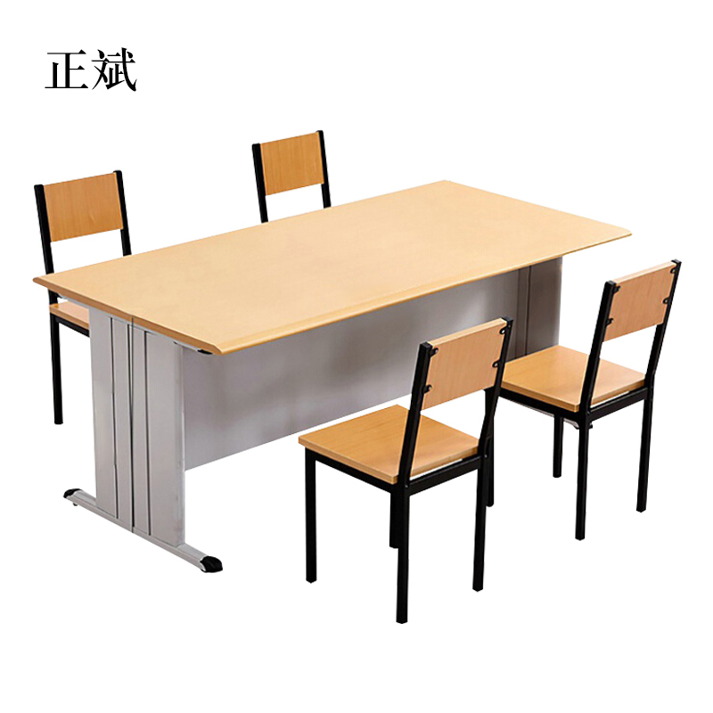 正斌阅览桌学校图书馆阅览室桌椅组合防火面板阅览桌办公长条桌