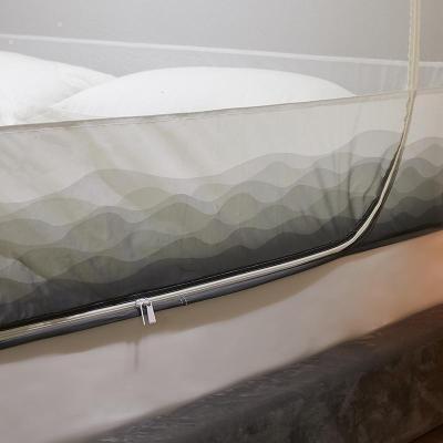 美帮汇蒙古包蚊帐防摔儿童免安装1.51.8m床双人家用三开加密加厚2米床