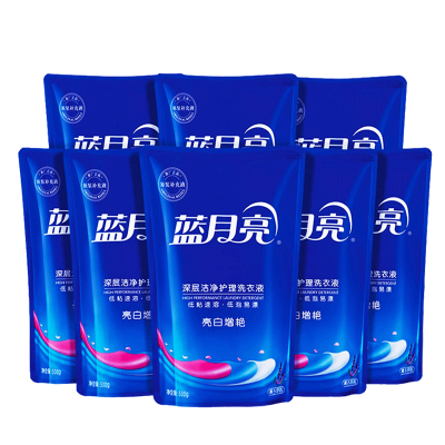 蓝月亮薰衣草深层洁净洗衣液袋装500g×8/套