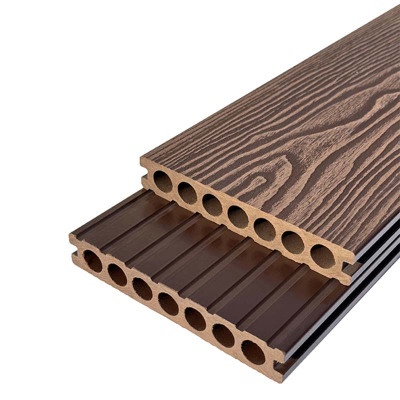 先围 塑木地板 木纹咖啡色长4000mm 根