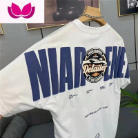 七斓2022夏季短袖男潮流印花半袖上衣修身圆领网红ins超火T恤男装