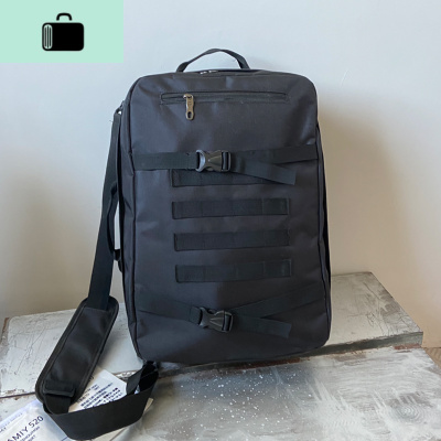 男士潮牌书包女韩版高中大学生大容量背包帆布旅行包男多用双肩包NEW LAKE 黑色收藏宝贝送5徽章