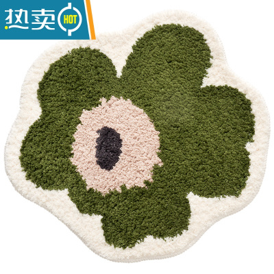 敬平网红小花ins风卫生间浴室地垫家用吸水防滑垫地毯卧室少女床边毯