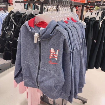 NIKE耐克连帽外套运动休闲针织小童夹克DZ9810-410 Z