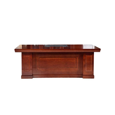 豪利特老板桌大班台总裁桌椅组合贴实木皮办公桌简约单人主管经理桌2.4米主桌