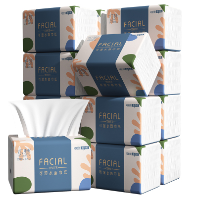 织梦 抽取式纸面巾5层80抽每包原生木浆抽纸实惠装餐巾纸家庭装纸抽卫生纸家用母婴可用 16包箱装