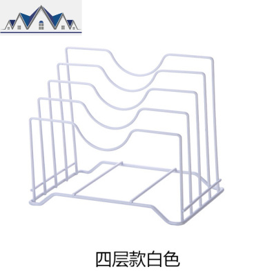 挂架居家铁艺壁挂厨柜锅盖架挂式免打孔菜板架厨房背式收纳 三维工匠收纳层架