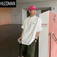 HLCOMAN白色短袖t恤男生夏季2025新款日系cityboy宽松上衣服