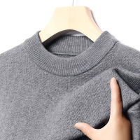秋冬细软绵羊毛加厚男式休闲羊毛衫圆领打底保暖针织羊毛衫厚
