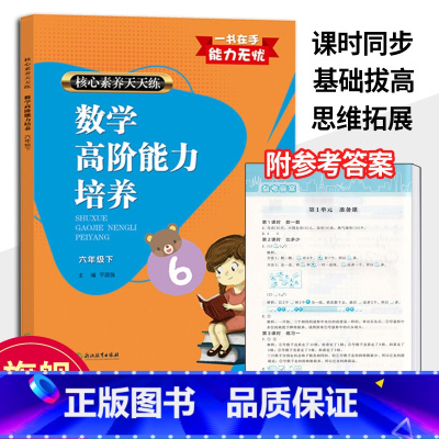 [正版]数学高阶能力培养 六年级下 核心素养天天练 小学6年级课时作业本小学生课堂训练课前课后同步天天练习题册期末复习