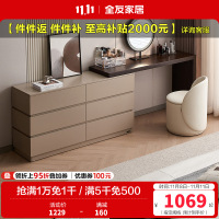 全友家居现代简约梳妆台斗柜一体轻奢高级感主卧转角梳妆台