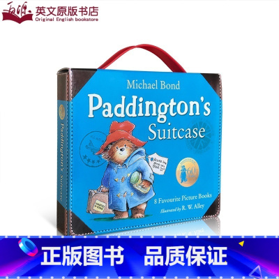 [正版]原版绘本 Paddington Suitcase 小熊帕丁顿熊的手提箱8本礼品套装纪念合集儿童可爱礼物趣味故事图