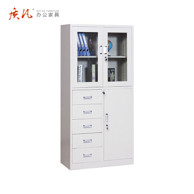 质凡偏五斗文件柜储物柜带锁多门柜/ZF-WJG021/850*390*1800