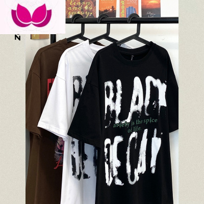 七斓NOONOZ潮牌美式涂鸦字母短袖t恤男宽松高街设计感夏季半袖情侣ins