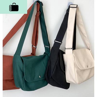 帆布包女单肩原宿ulzzang帆布袋学生包韩版百搭简约ins斜挎包休闲NEW LAKE女士单肩包