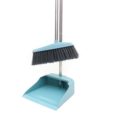 心梦同行扫把簸箕两件套 清扫工具 扫地洁具用品 扫帚笤帚清洁配件 0776/套(北欧蓝)