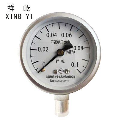 祥屹+不锈钢压力表检测定制型+Y60BF +块