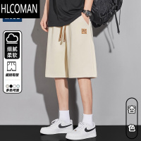 HLCOMANGenio mode冰感运动短裤男款夏季潮牌宽松外穿美式休闲五分裤子