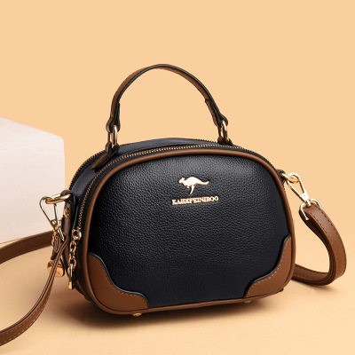 包包女包新款斜挎单肩包时尚撞色小圆包女士小包欧美