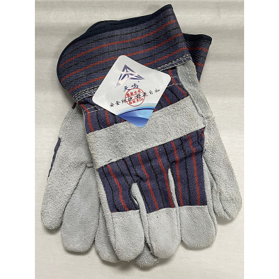 天鸣JWCL001-02牛皮手套劳保手套/双 灰色 30ml