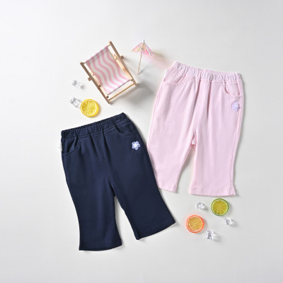 [1件3折]铅笔俱乐部童装2025夏装新款女小童七分裤儿童裤子宝宝弹力打底裤