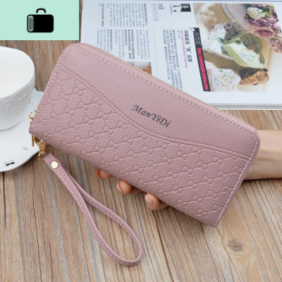 女长款多功能皮夹子2019新款时尚双拉链卡包手拿包钱夹潮女士钱包NEW LAKE