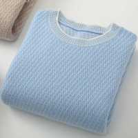 秋冬新商务休闲七针加厚提花款羊毛衫男士宽松圆领针织衫打底毛衣