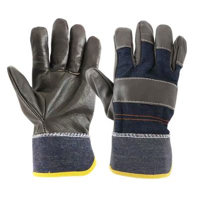 惠铁 阻燃隔热牛皮焊工手套 短半皮 双
