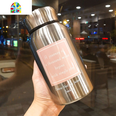 封后保温杯大容量便携简约304不锈钢男女士泡茶水杯子带过滤网壶 FENGHO 白色420ml商务保温杯-标签1C2无提环