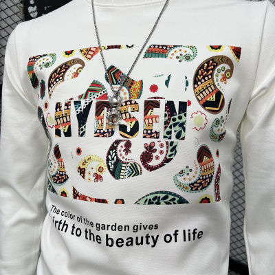 欧货长袖体恤男装打底衫卫衣印花时尚潮流字母圆领修身体恤衫上衣_1