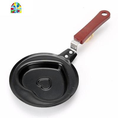 迷你爱心煎蛋锅家用荷包蛋小煎锅煎蛋器平底锅模具创意韩国早餐锅 FENGHOU (苹果)不带盖