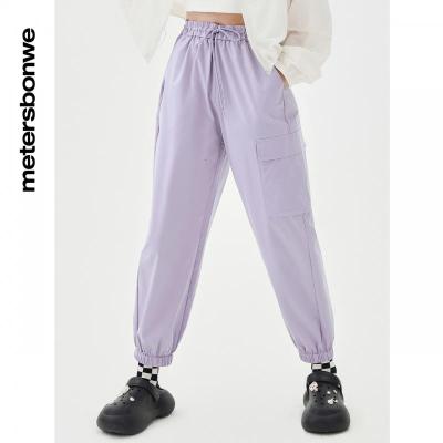 [1件5折价:69.5]美特斯邦威女单贴袋工装梭织跑裤