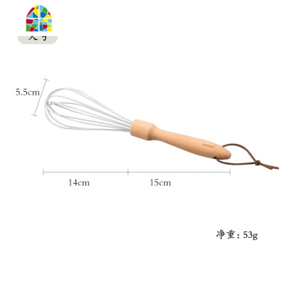 日式木柄防滑硅胶打蛋器 厨房手动家用烘焙用具手持搅拌器 FENGHOU 大号热卖!!