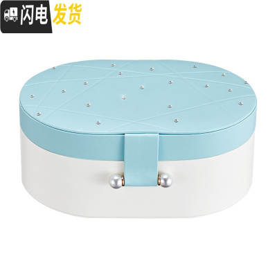 三维工匠饰品首饰盒公主欧式韩国耳环盒子整理盒手饰收纳盒家用饰品盒简约