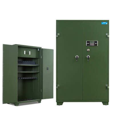 格具(GEJU) 钢制存储柜管制物品长款器械保管柜密码锁军绿色1.5米高 10手枪+20布枪