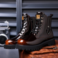 真皮马丁靴男高帮靴子英伦风ins中帮潮鞋工装靴机车靴透气男鞋_1