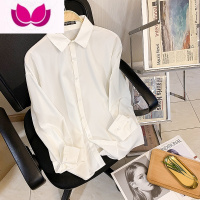 七斓白色衬衫男日系大码宽松休闲潮流内搭纯色衬衣2023新款长袖dk制服
