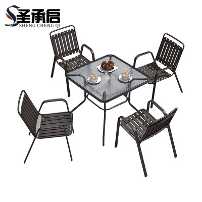 圣承启 桌椅组合 80方桌*4椅 套