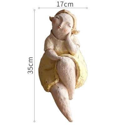 家柏饰(CORATED)花房姑娘树脂人物摆件闺蜜生日桌面装饰创意油画质感 竹月