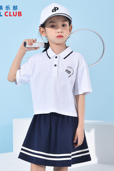 [1件3折]铅笔俱乐部童装2025夏装新款女童短袖儿童翻领Polo衫中大童上衣