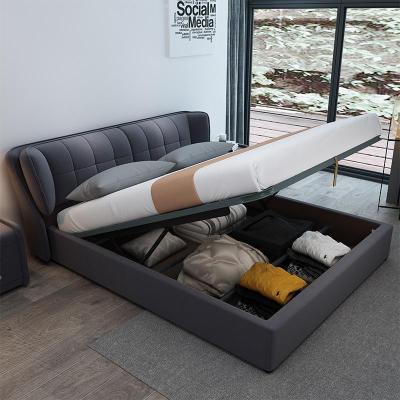 森美人北欧布艺床可拆洗1.8米双人床现代简约主卧婚床储物软床床