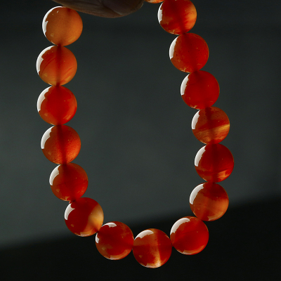 天然冰种南红玛瑙手链实物发货编号02 直径11毫米送女朋友老婆情人节七夕生日礼物