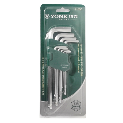 约克(YONK) 9pcs 亚光公制中长内六角 件